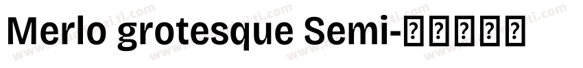 Merlo grotesque Semi字体转换